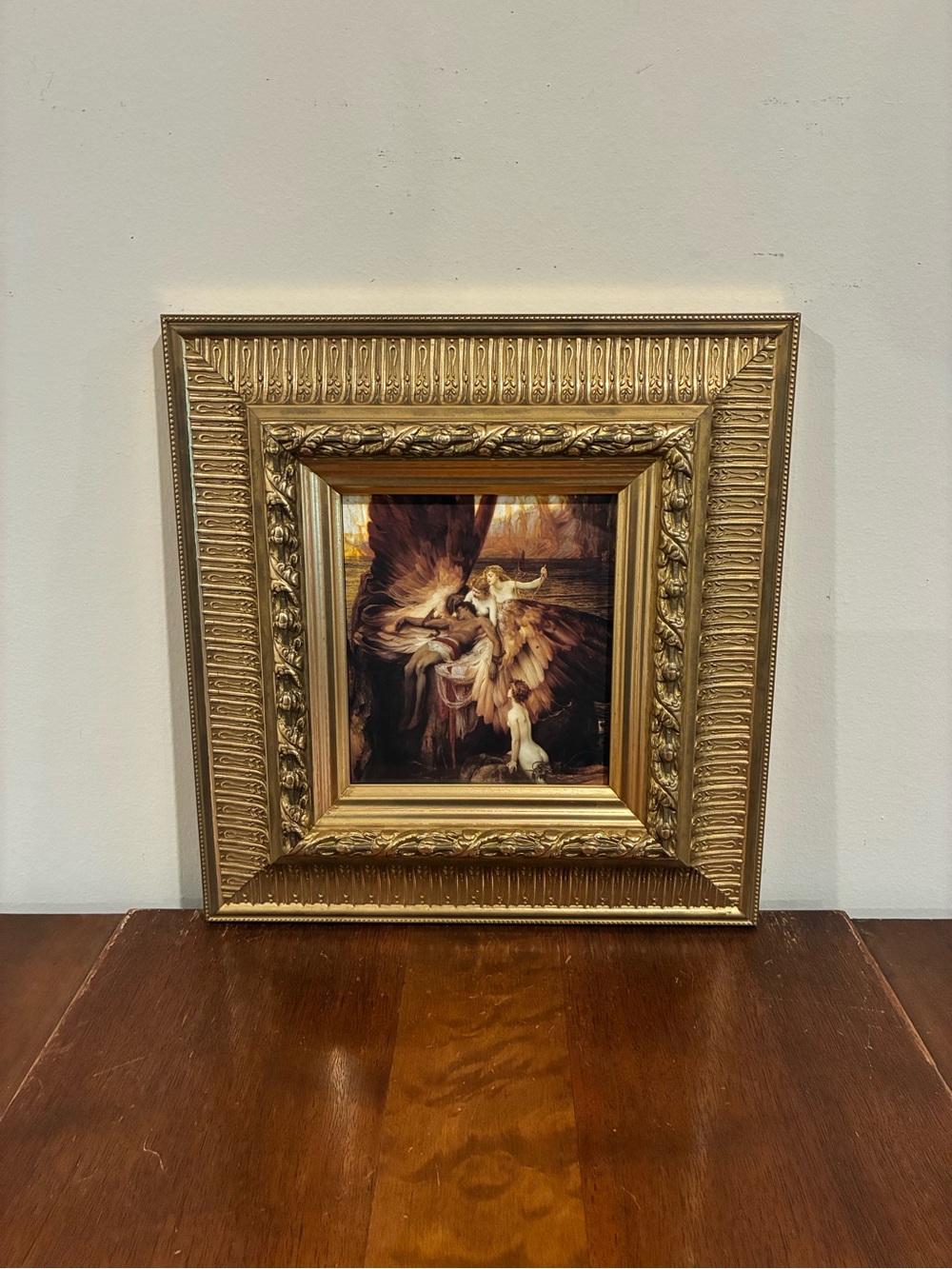 Fall of Icarus 11.5x12 Gold Frame Herbert James Draper Lament of Icarus Wall Art